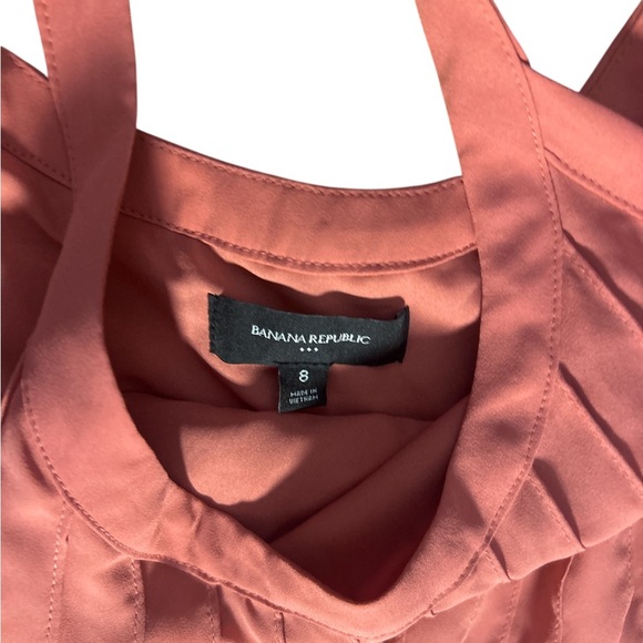 Banana Republic Dusty Mauve Maxi Dress Size 8 Sleeveless Pleated Waist Flowy - Picture 6 of 8